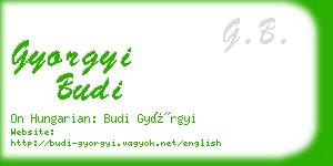 gyorgyi budi business card